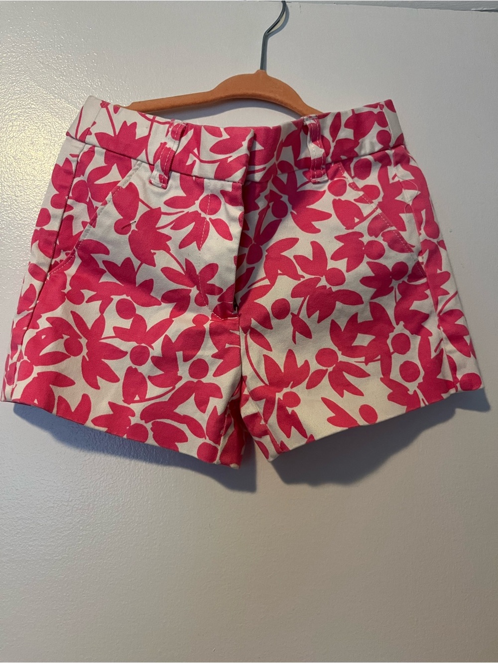Like New Crewcuts Girls Pink Floral Print Shorts